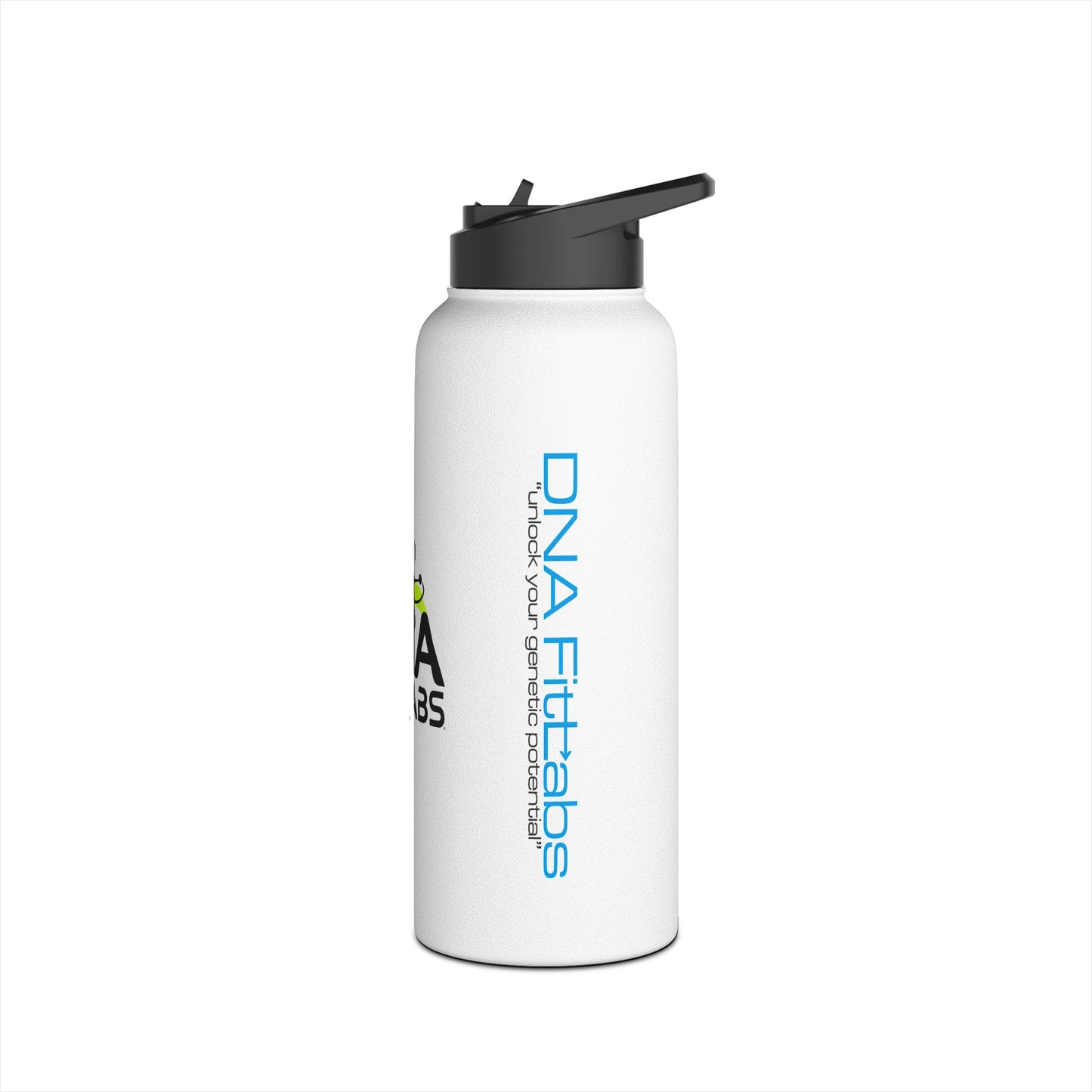 DNA Fit Labs Stainless Steel Water Bottle - Durable Hydration for Fitness, Gym, Outdoors, Sports, Travel