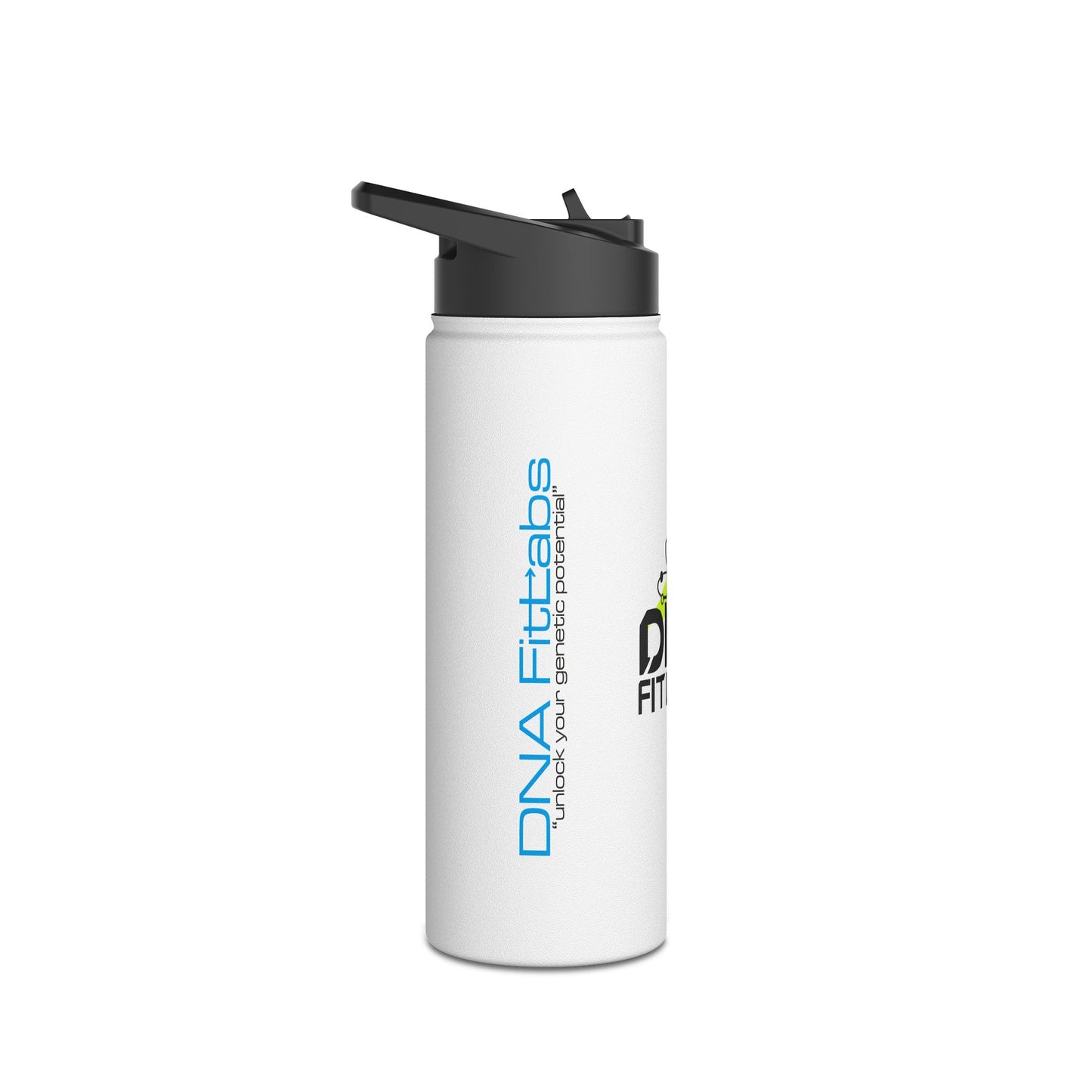 DNA Fit Labs Stainless Steel Water Bottle - Durable Hydration for Fitness, Gym, Outdoors, Sports, Travel