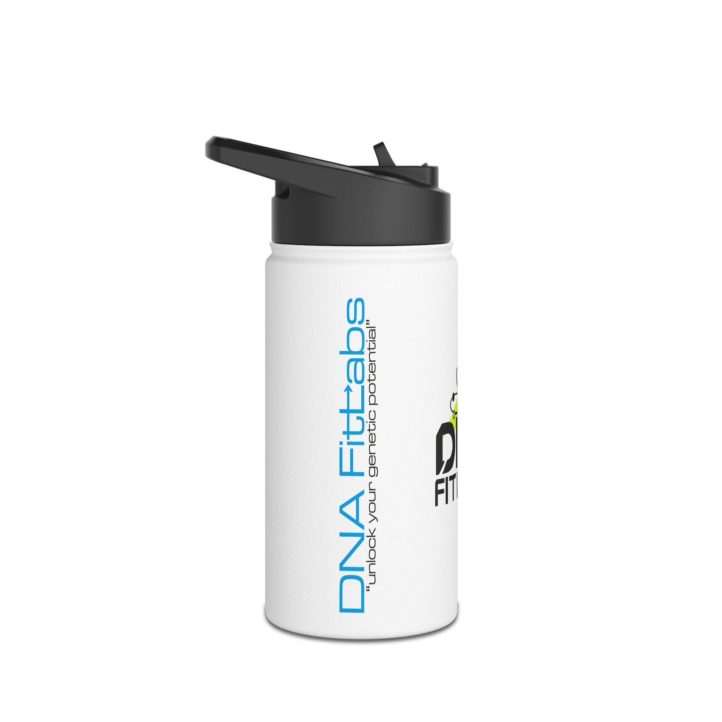 DNA Fit Labs Stainless Steel Water Bottle - Durable Hydration for Fitness, Gym, Outdoors, Sports, Travel