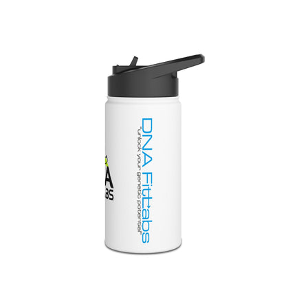 DNA Fit Labs Stainless Steel Water Bottle - Durable Hydration for Fitness, Gym, Outdoors, Sports, Travel