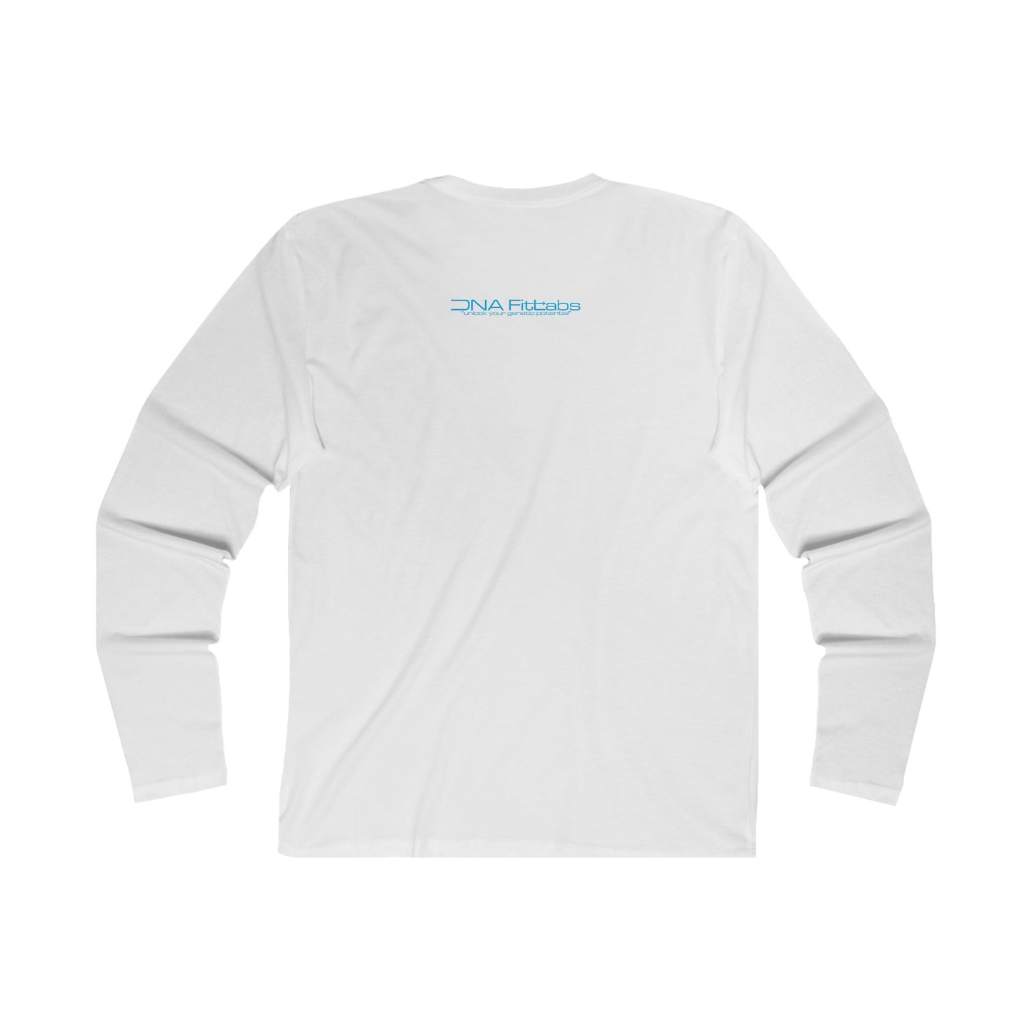 Men's Long Sleeve Crew Tee - DNA Fit-tabs, Casual Wear, Fitness Apparel, Science Lovers Gift, Relaxed Style, Graphic Tee