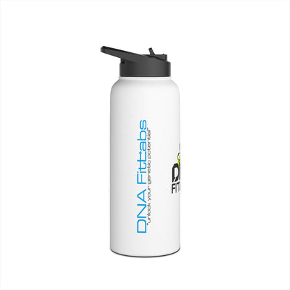 DNA Fit Labs Stainless Steel Water Bottle - Durable Hydration for Fitness, Gym, Outdoors, Sports, Travel